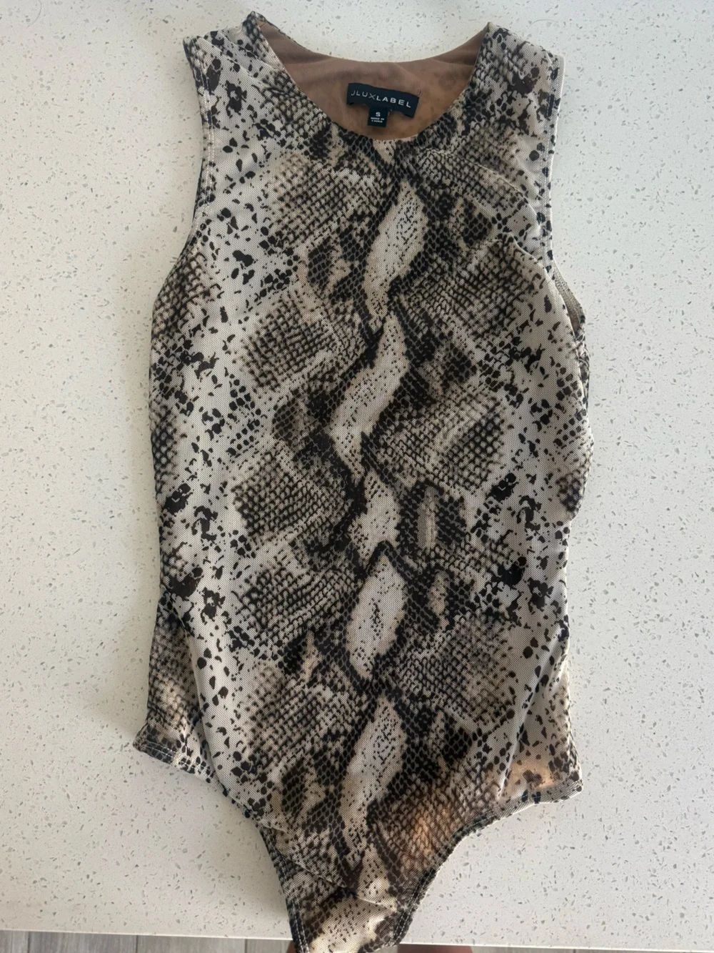 JLUXLABEL Snake Print Bodysuit